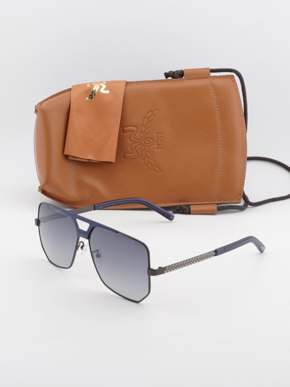 MCM MW0023-H 13B Aviator Sunglasses – Ruthenium / Grey